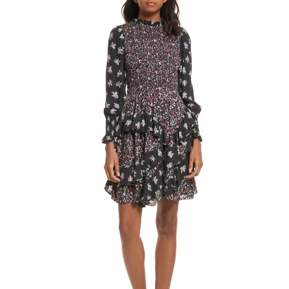 NWT SOLD OUD Rebecca Taylor Print Mix Floral Dress - Picture 1 of 8